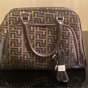 Brown Geometric Pattern Women's Bag